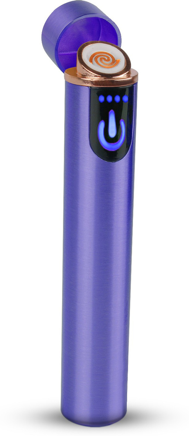 Image of WRADER Sleek Rechargeable Flameless Cigarette Lighter with On /Off Touch Sensor Plasma Lighter Butane Free Cigarette Lighter for Smoking Windproof Cigarette Lighter