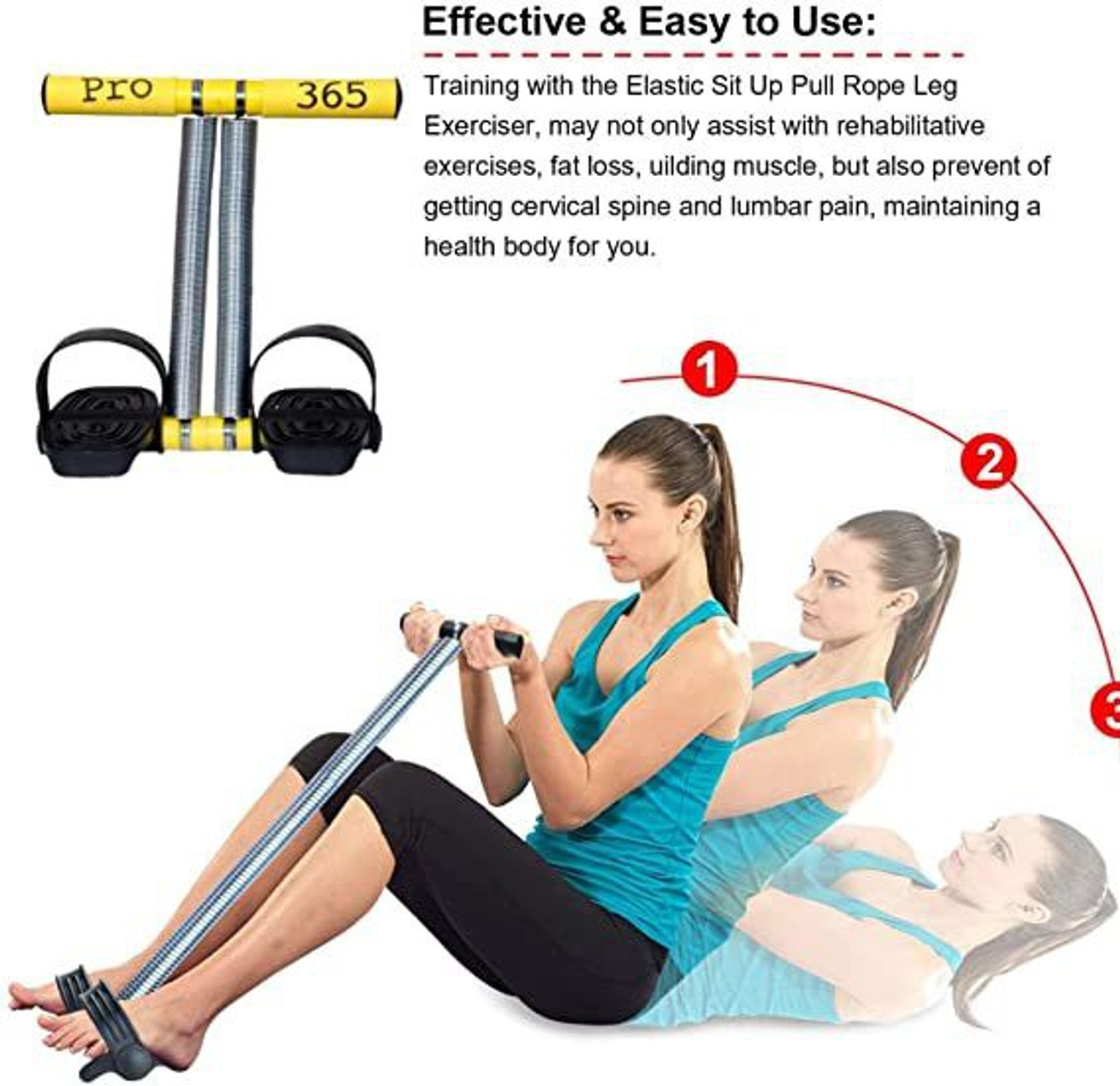 Image of PRO365 AB Wheel for Men & Women With Tummy Trimmer for Belly Fat Combo Home Ab Exerciser