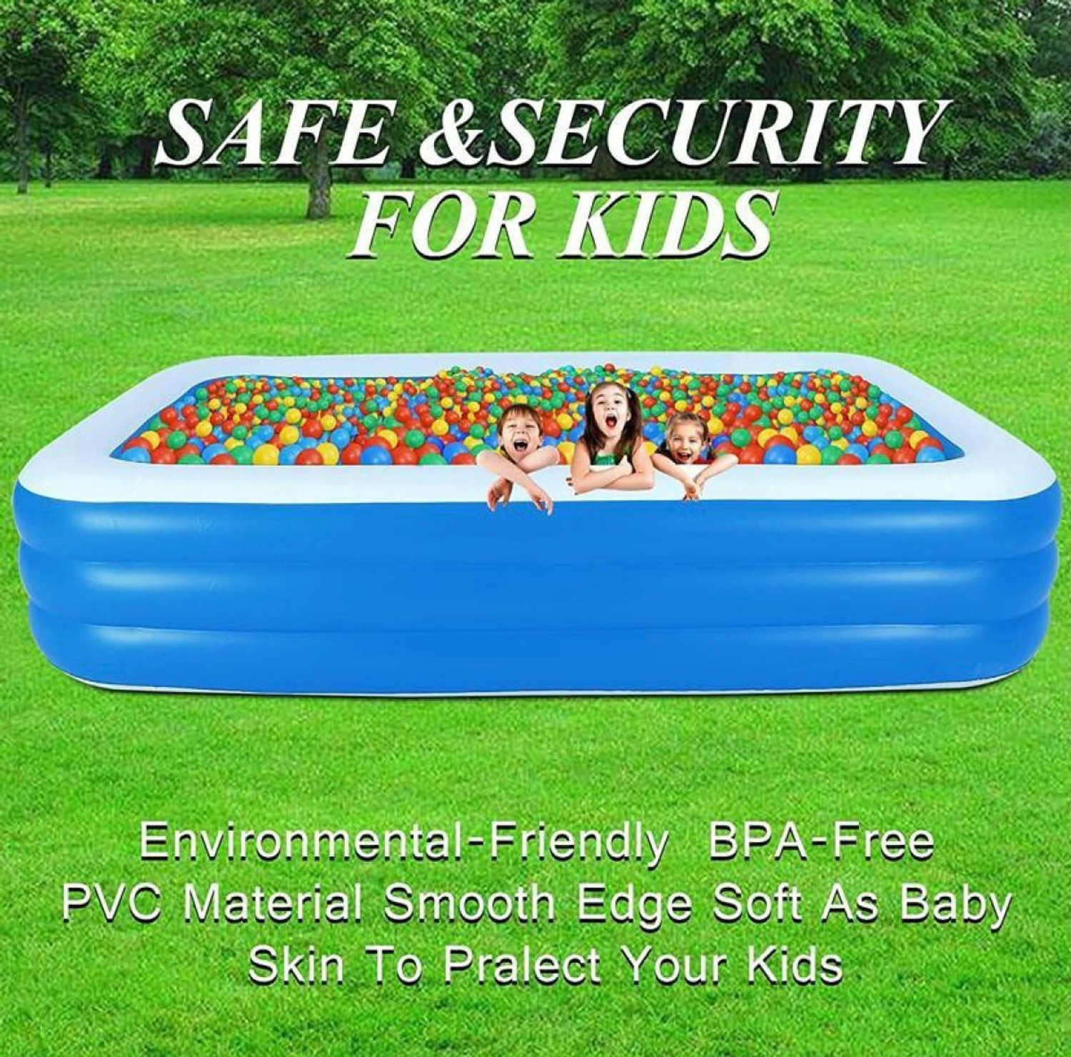 Image of AP Choice Portable baby Bath Tub with Electric Air Pump (10 Feet, ) Inflatable Swimming Pool