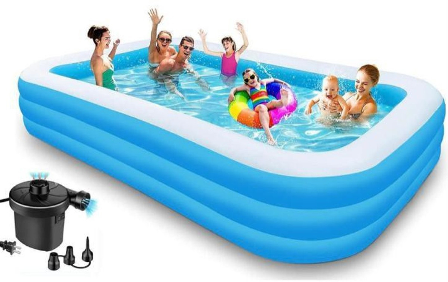Image of AP Choice Portable baby Bath Tub with Electric Air Pump (10 Feet, ) Inflatable Swimming Pool