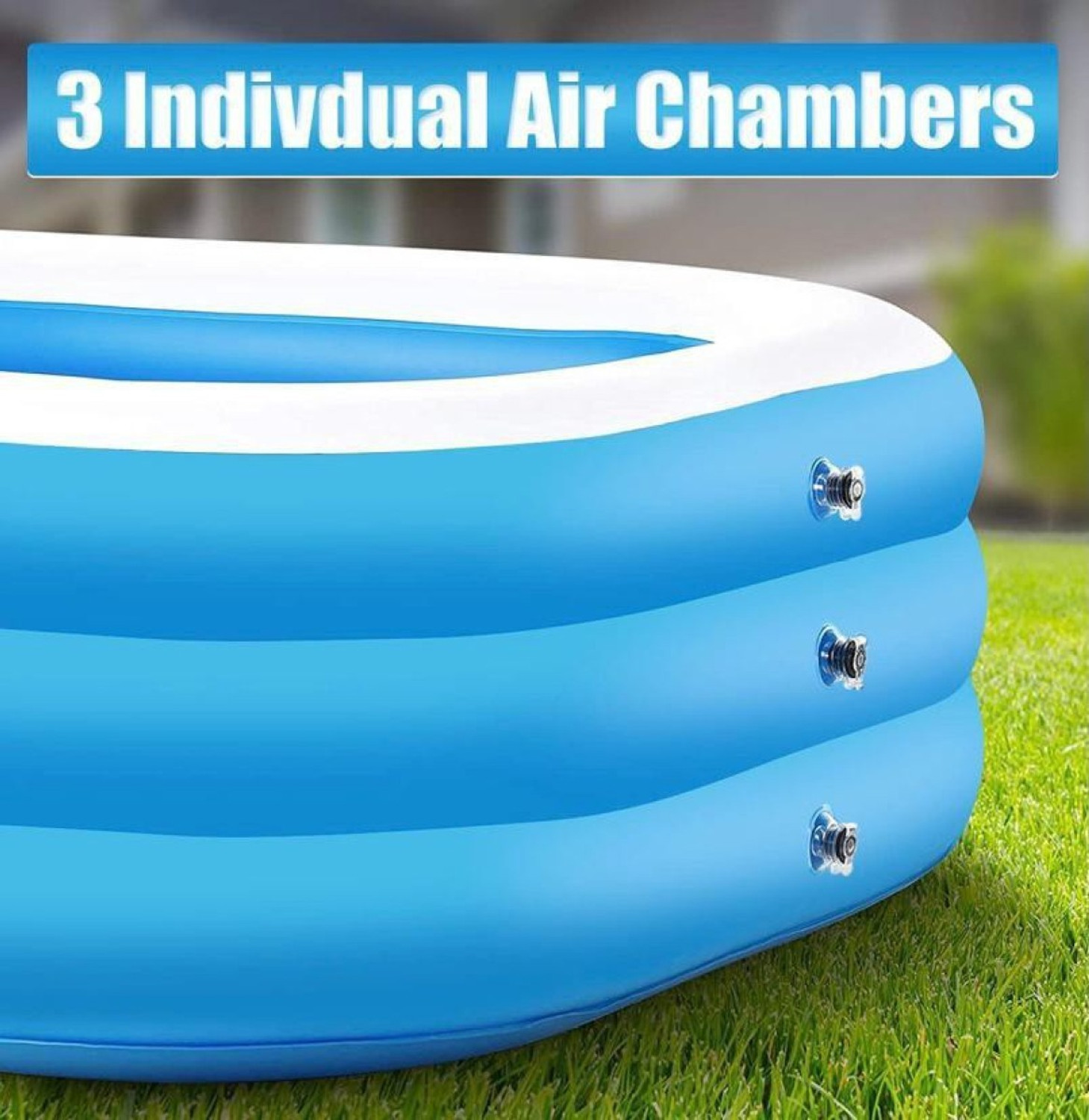 Image of AP Choice Portable baby Bath Tub with Electric Air Pump (10 Feet, ) Inflatable Swimming Pool