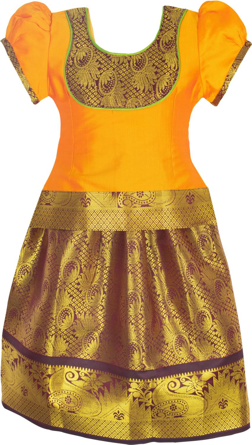 Amirtha Fashion Girls Lehenga Choli Ethnic Wear Self Design Lehenga Choli