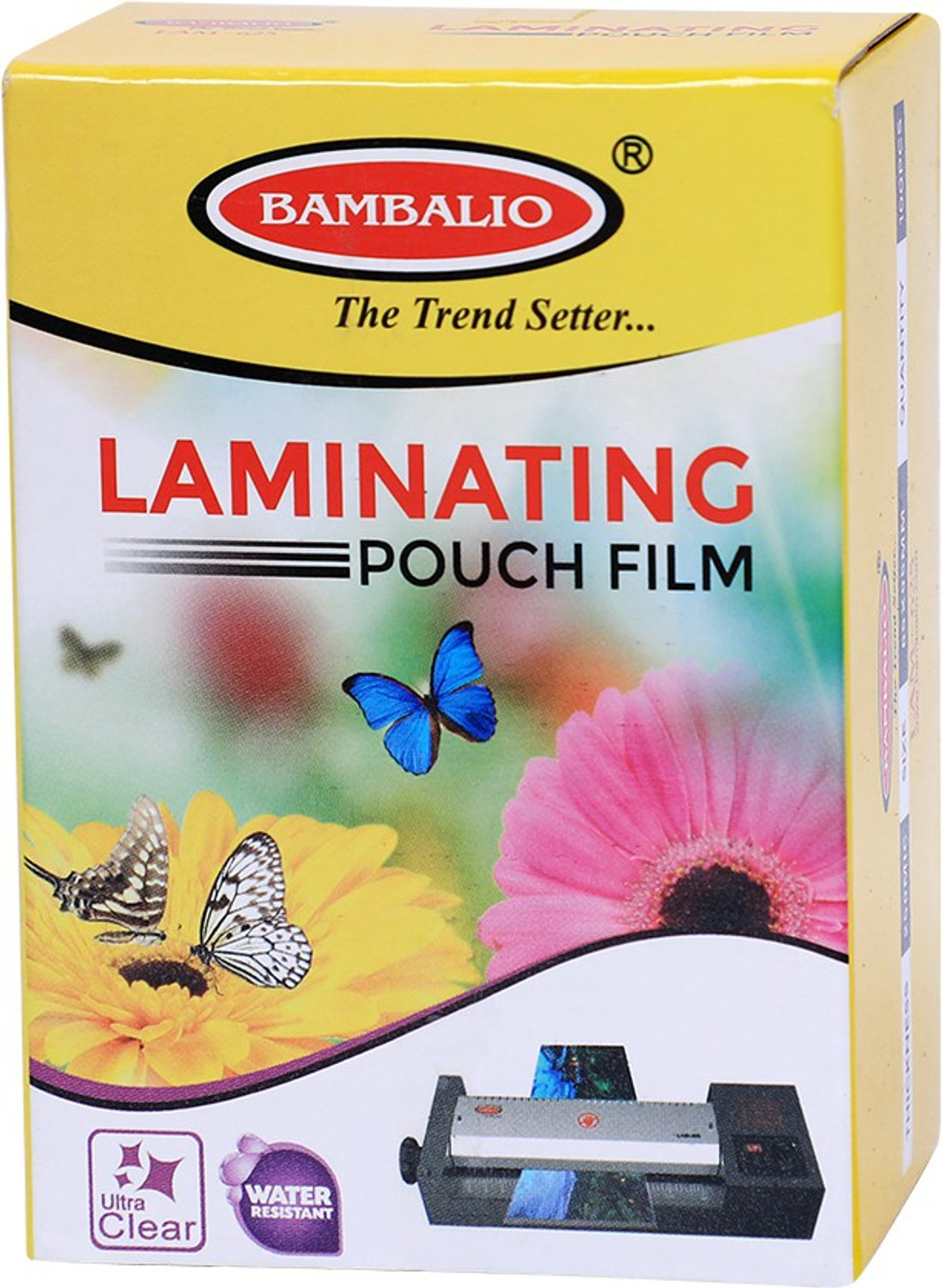 Image of BAMBALIO LAM-625 Professional Thermal Laminating Pouch 65 X95 mm(ID Card Size) - 250 Microns /100 Sheets Laminating Sheet