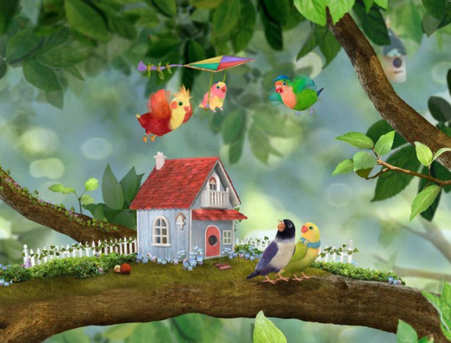 wild nature birds poster (Paper Poster , Multicolor, 12X18 Inch
