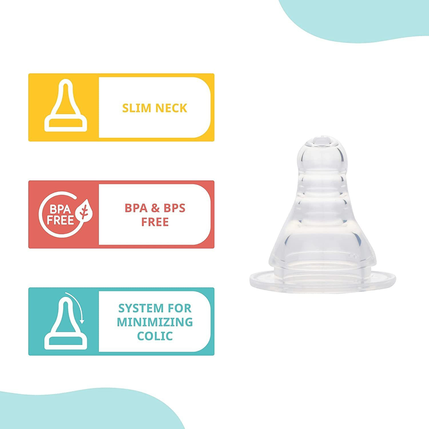 Image of Pigeon PERISTALTIC NIPPLE S- 1 PCS Slow Flow Nipple
