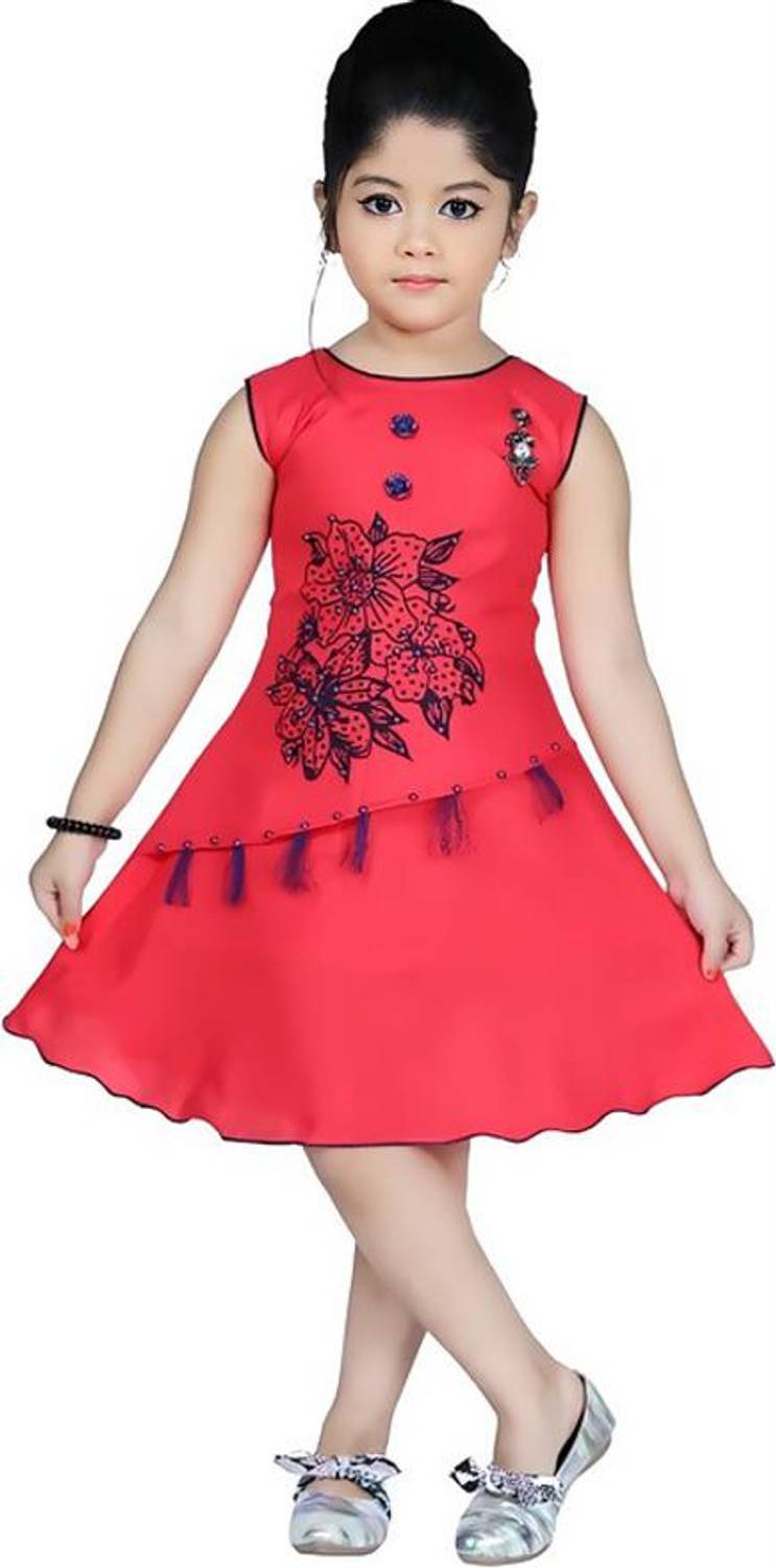 SANWARIA CLUB Girls Midi/Knee Length Casual Dress