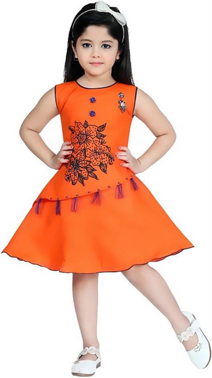 SANWARIA CLUB Girls Midi/Knee Length Casual Dress