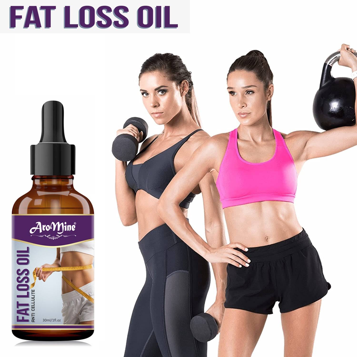 AroMine Fat Burning Oil, Slimming oil, Fat Burner, Anti Cellulite & Skin Toning - Men & Women