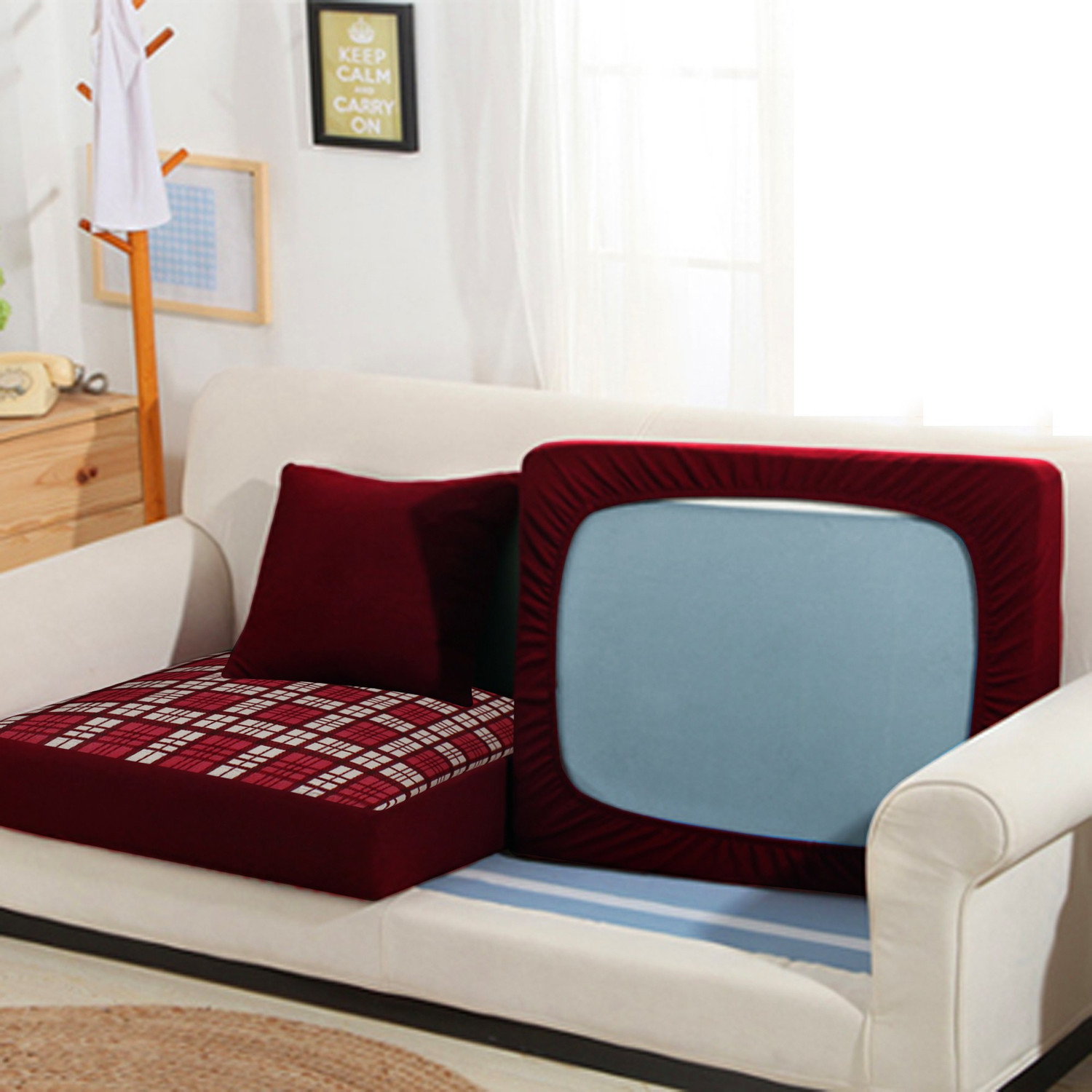 Image of Dream Care Terry 3+2 Seater Sofa Abstract Cover