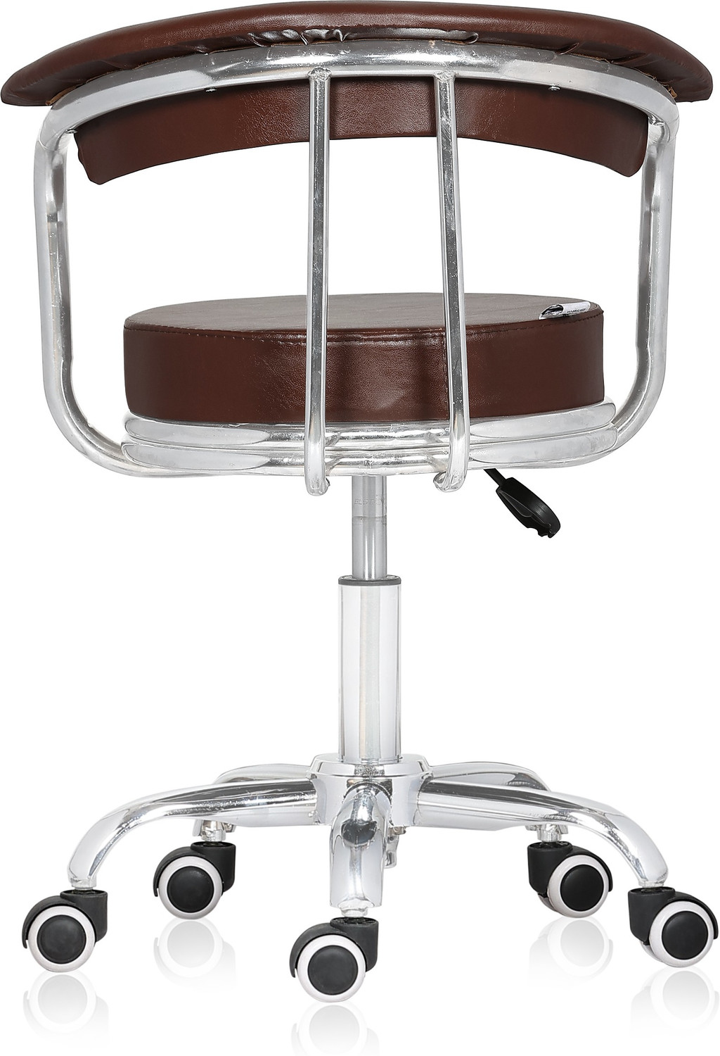 Image of Da URBAN Classic Height Adjustable & Revolving Bar Stool / Kitchen Chair with Wheels Leatherette Bar Stool