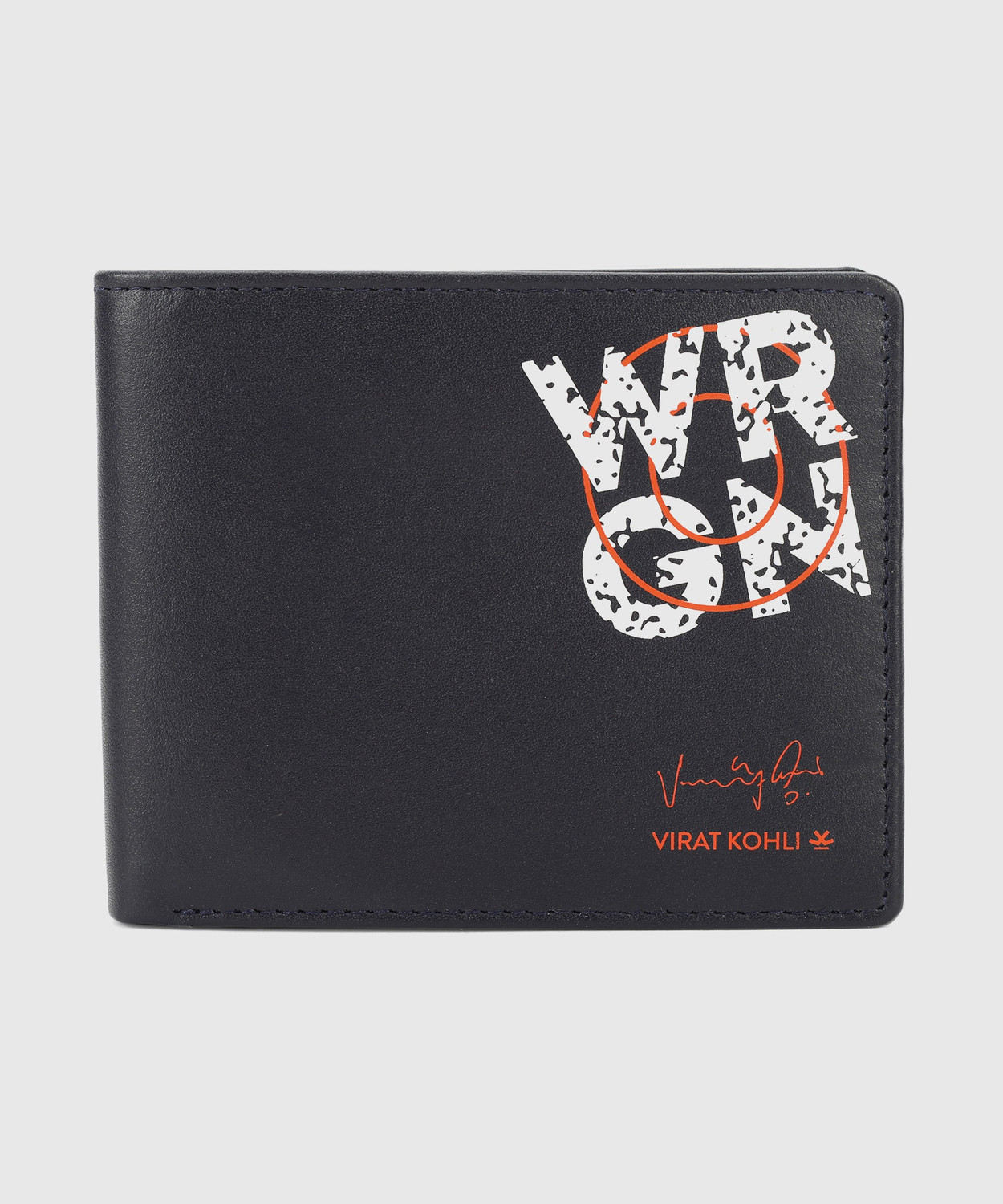 Image of WROGN Men Blue Genuine Leather Wallet