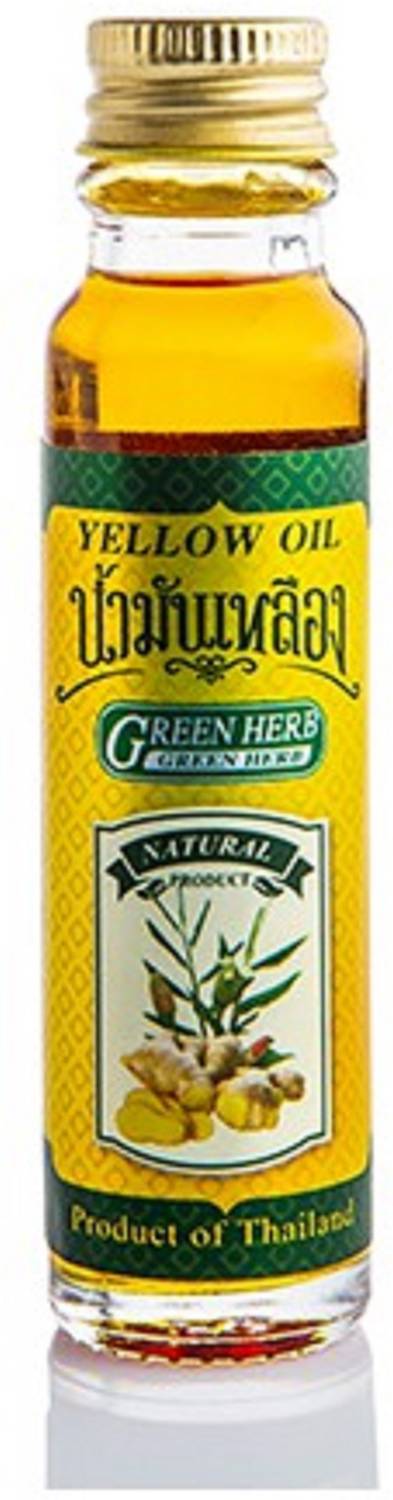 GREEN HERB Yellow oil Pain relief 24ml Pack of 1 thailand product