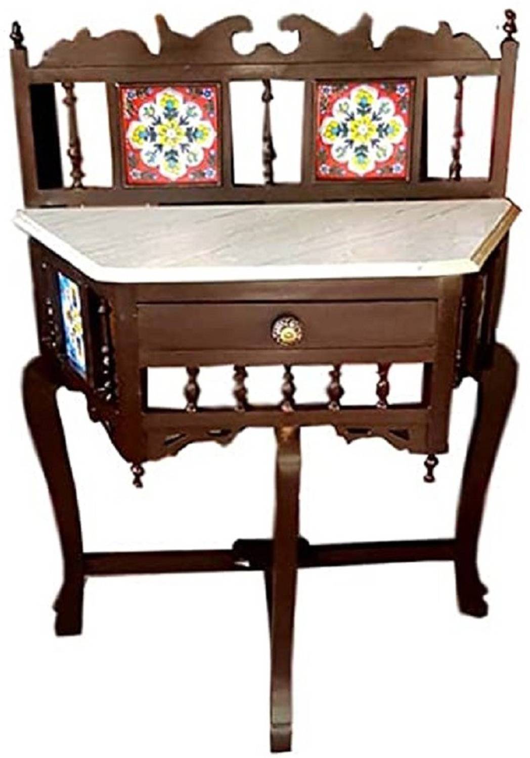 QA Antique Handicraft Traditional Trapezium Shape Console Table S
