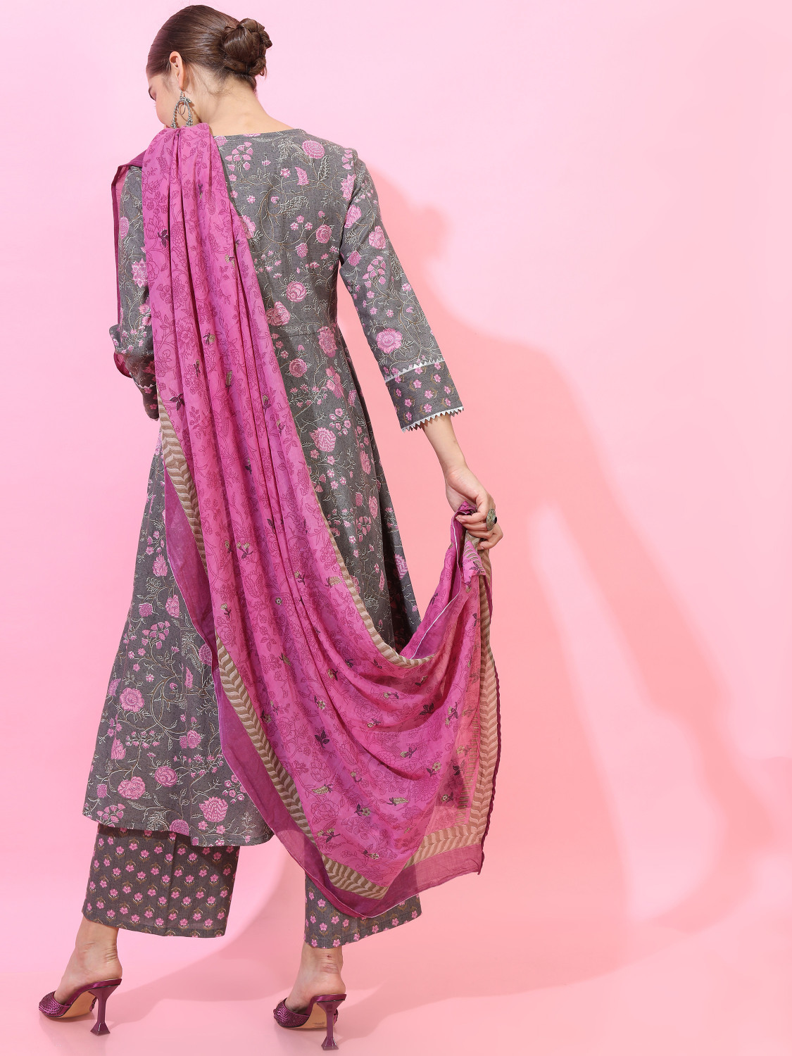 Image of Vishudh Women Kurta Palazzo Set
