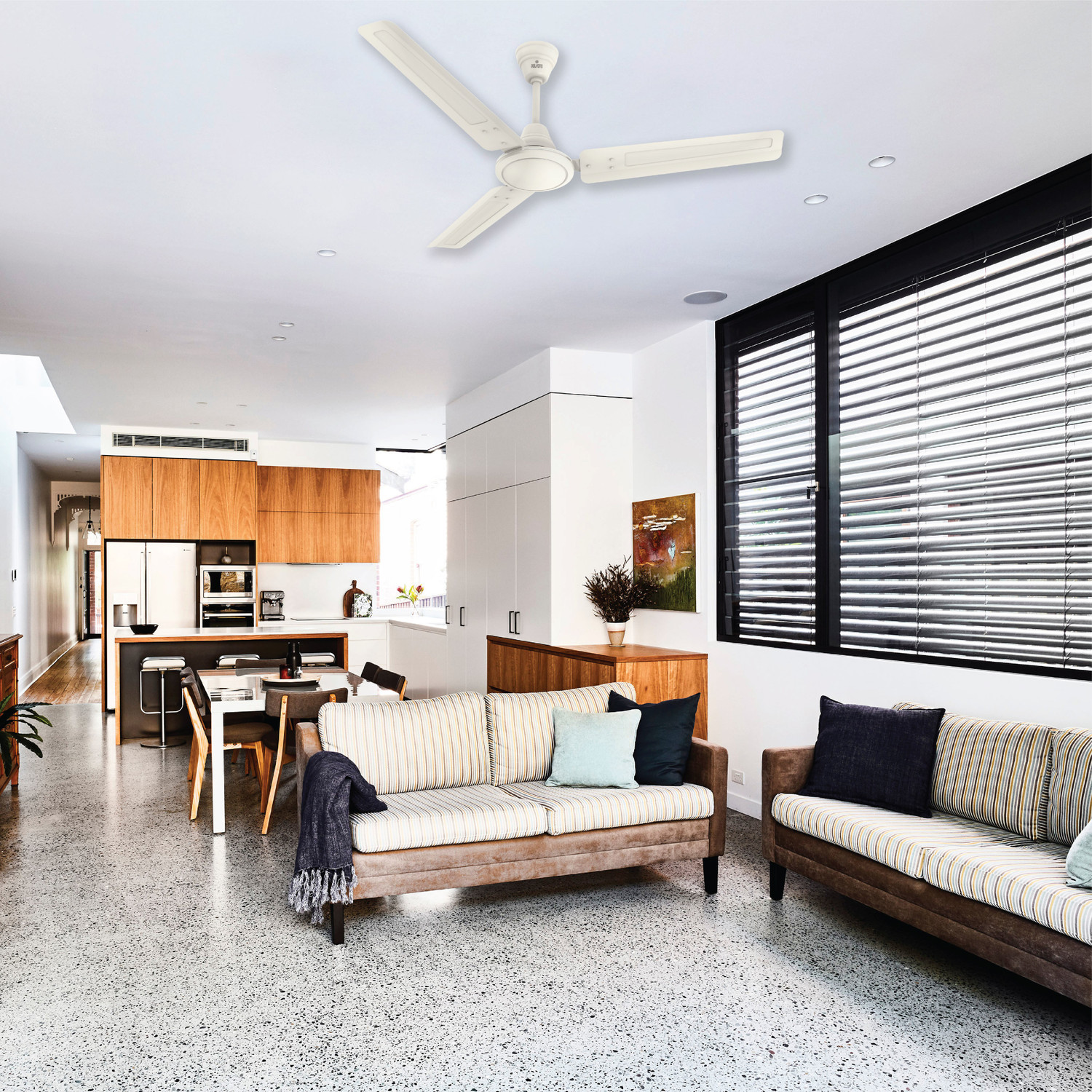 Image of Polycab Etira with 2 Year Warranty 1200 mm Ceiling Fan (Matt Bianco | Pack of 1)