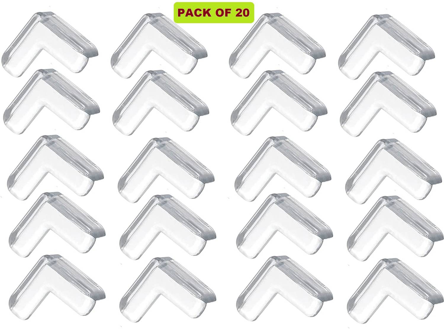 Bichwaliya Baby Safety, Proofing V Shape Silicone Corner Guard Edge Protectors (20 Pcs)