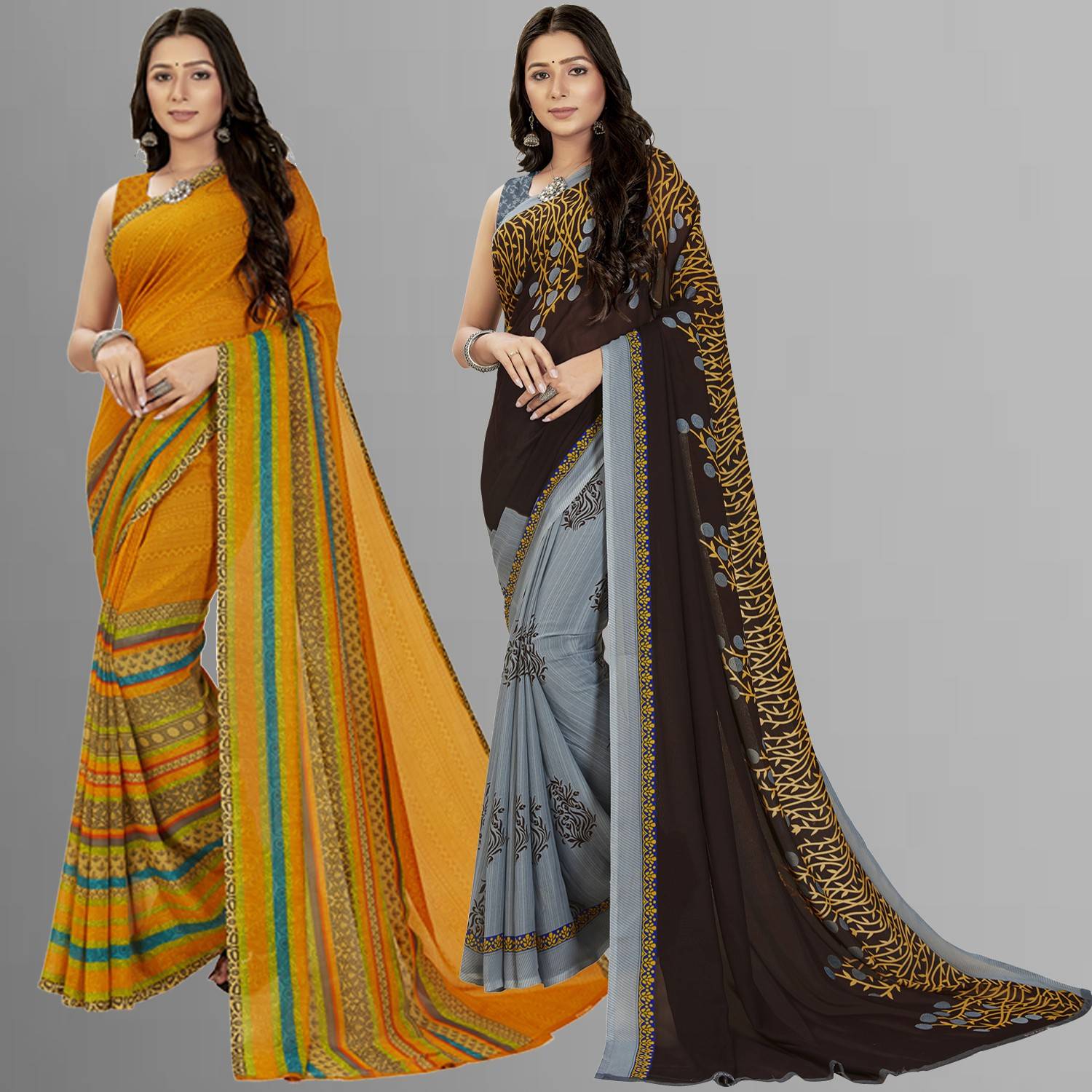 Anand Sarees Printed Daily Wear Georgette Saree