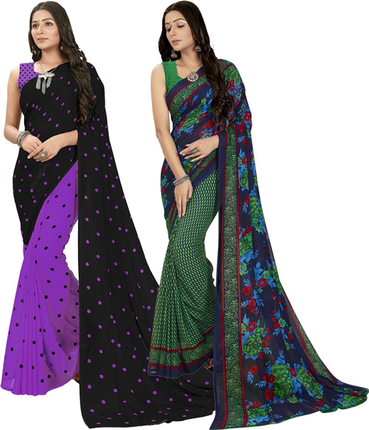 Anand Sarees Printed Daily Wear Georgette Saree