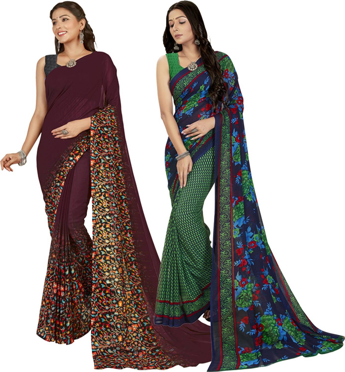 Anand Sarees Printed Daily Wear Georgette Saree