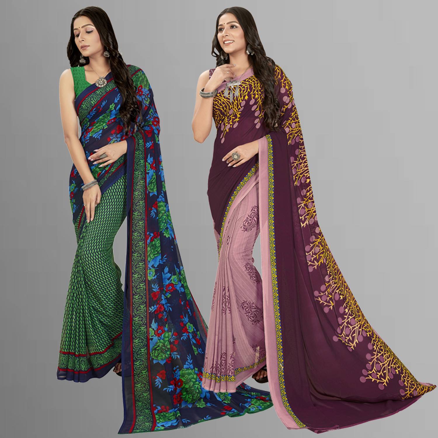 Anand Sarees Printed Daily Wear Georgette Saree