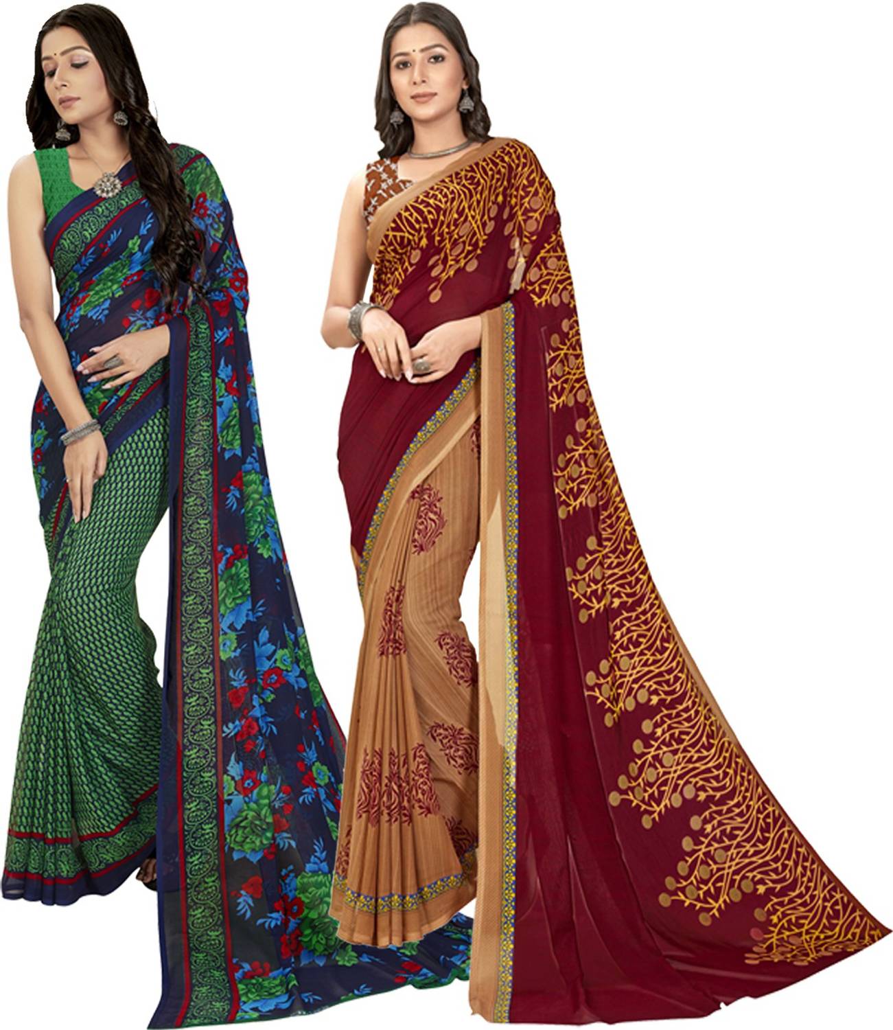 Anand Sarees Printed Daily Wear Georgette Saree
