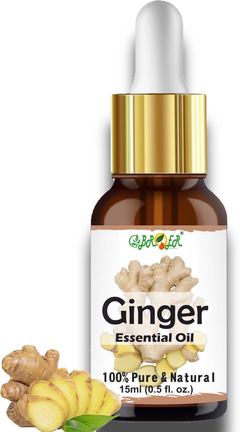 BROER Ginger Essential Oil Pure & Natural for Skin Care, Hair Care & for Aromatherapy