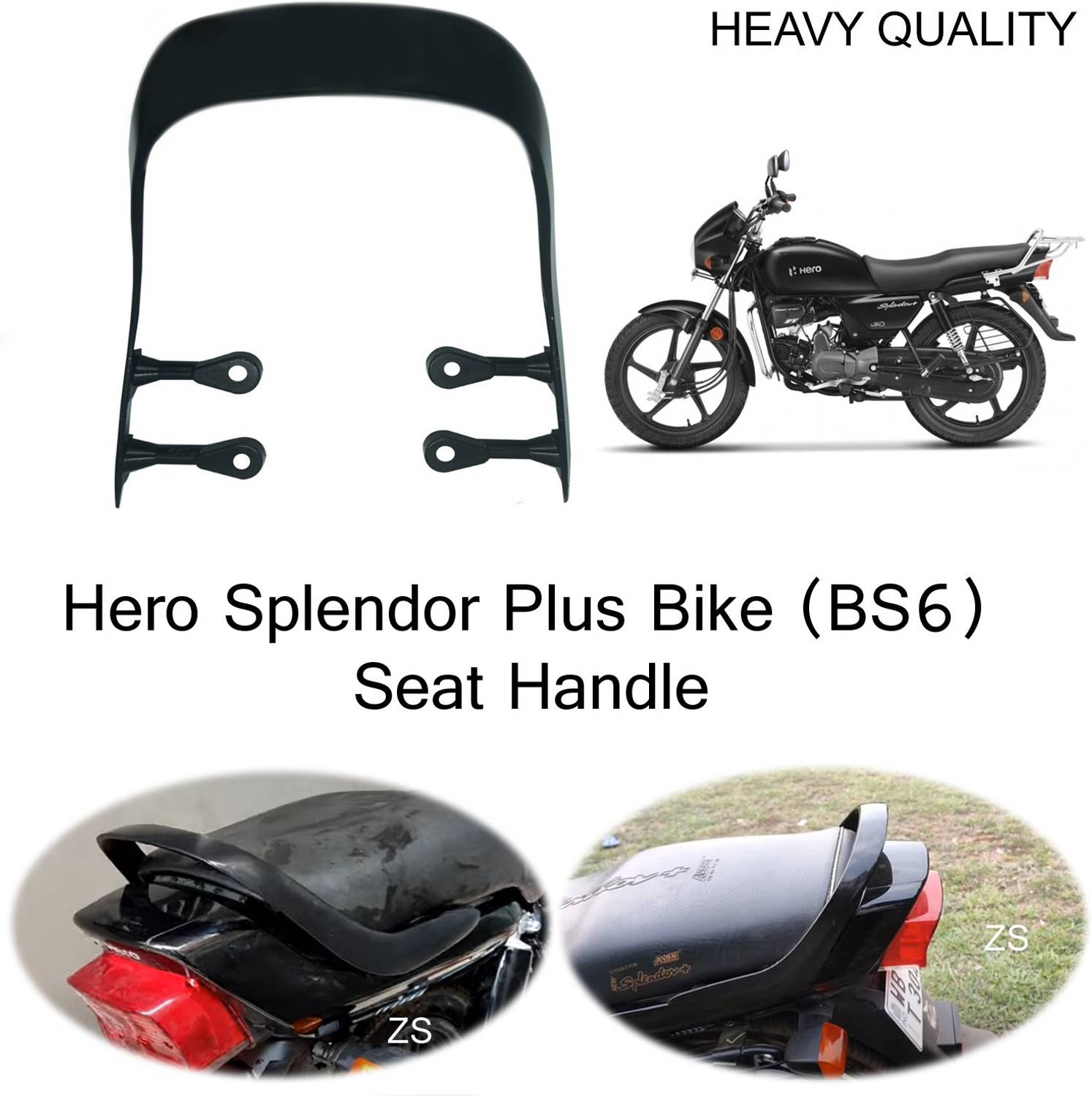 Qiisx Seat Handle for Splendor Plus BS6 - Image 1