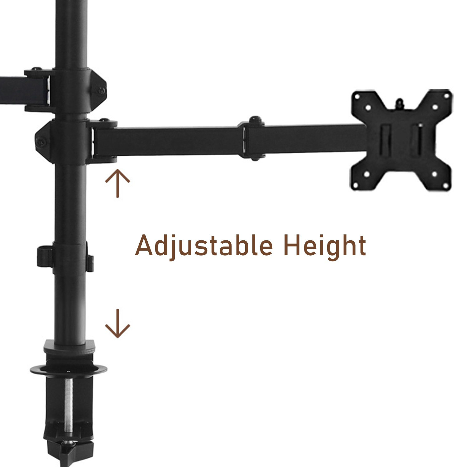 Image of SYGA Monitor Stand Arm Desk Monitor Screen-Dual Screen Stand DualScreen-Stand Steel Desk Stand Rotatable Laptop Stand with Adjustable Height Compatible with Universal Laptops