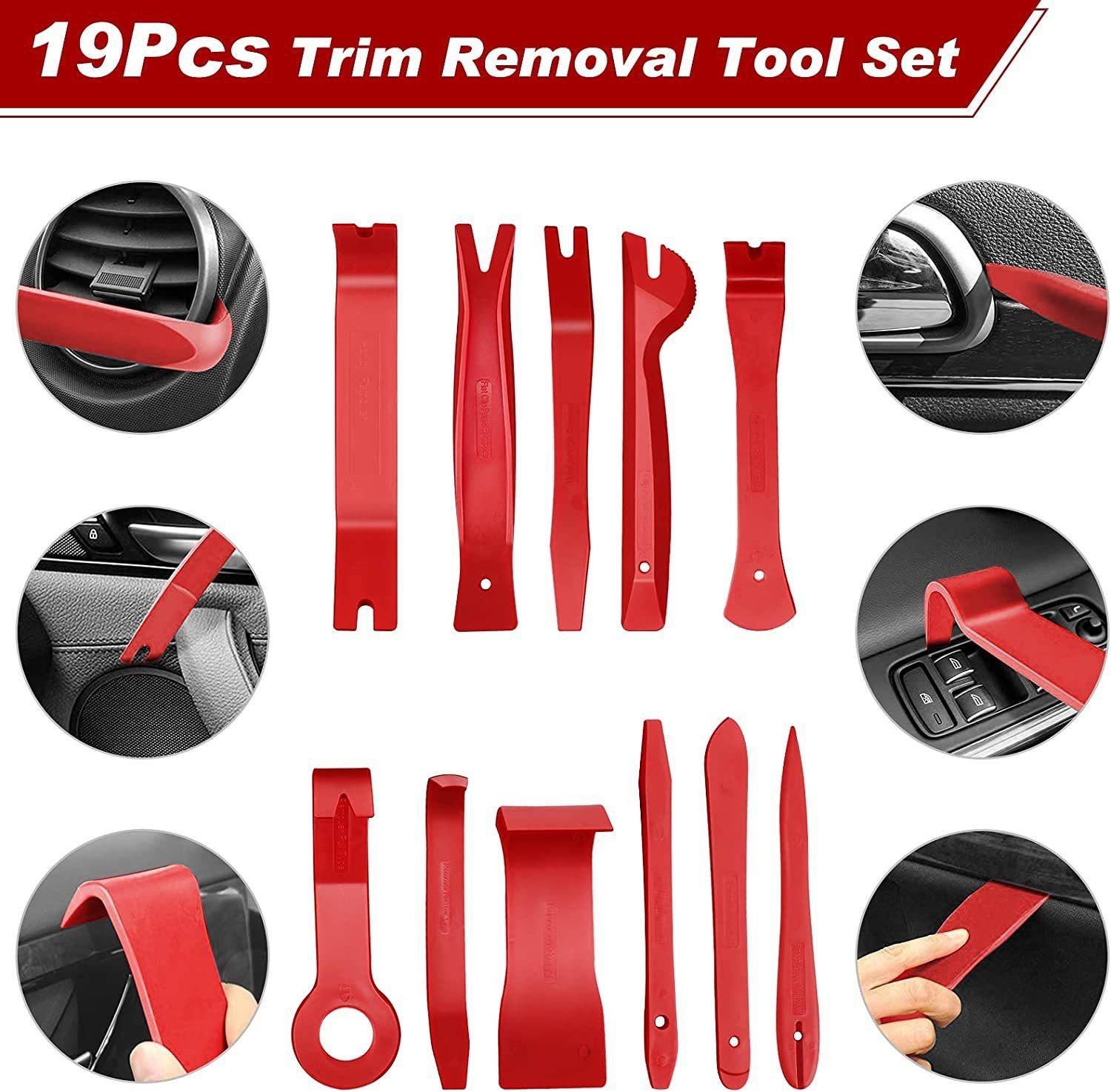12-Piece Auto Trim Removal Tool Kit – Car Panel & Door Dashboard Pry Set