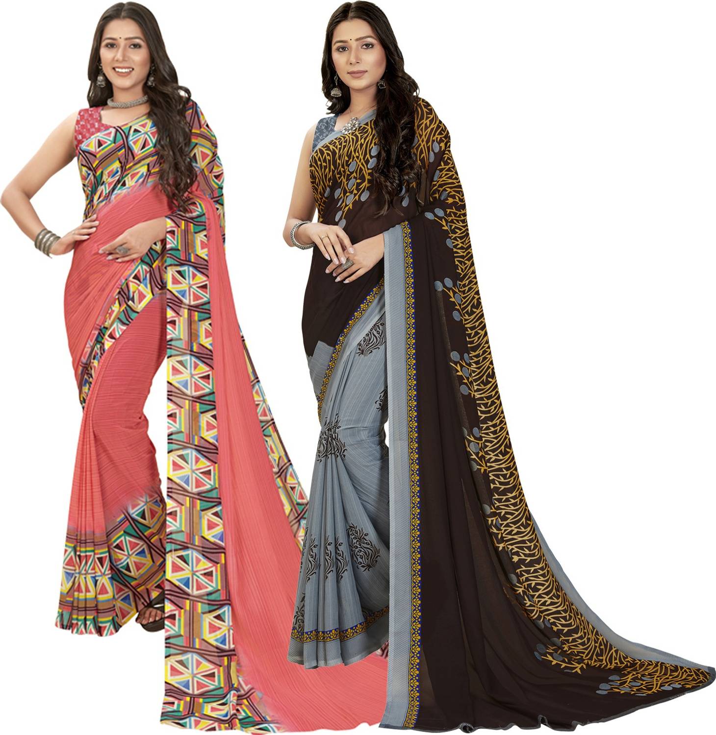 Anand Sarees Printed Daily Wear Georgette Saree