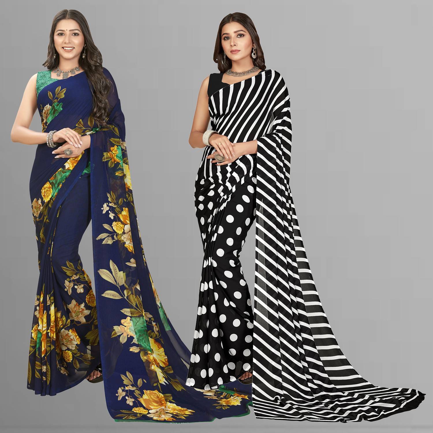 Anand Sarees Printed, Floral Print Daily Wear Georgette Saree