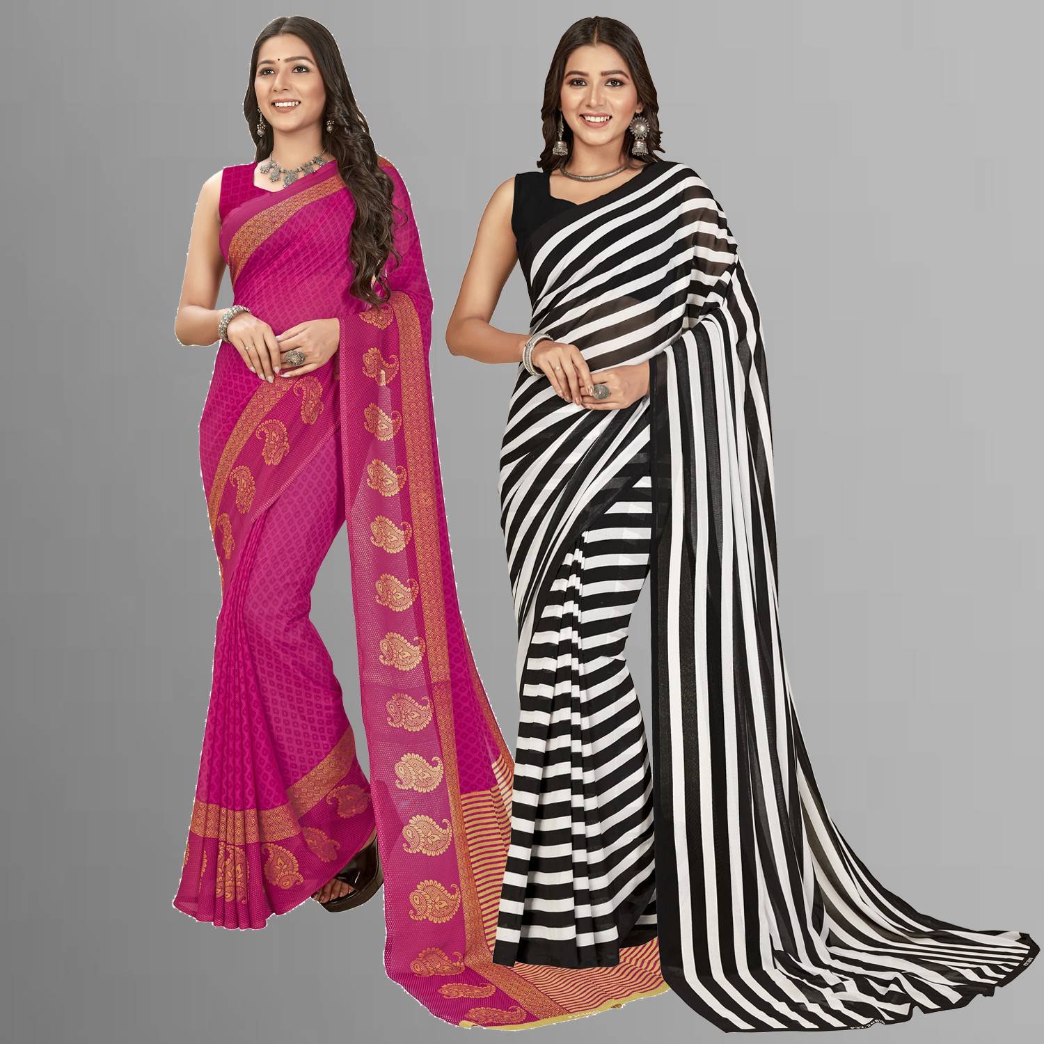 Anand Sarees Printed Daily Wear Georgette Saree