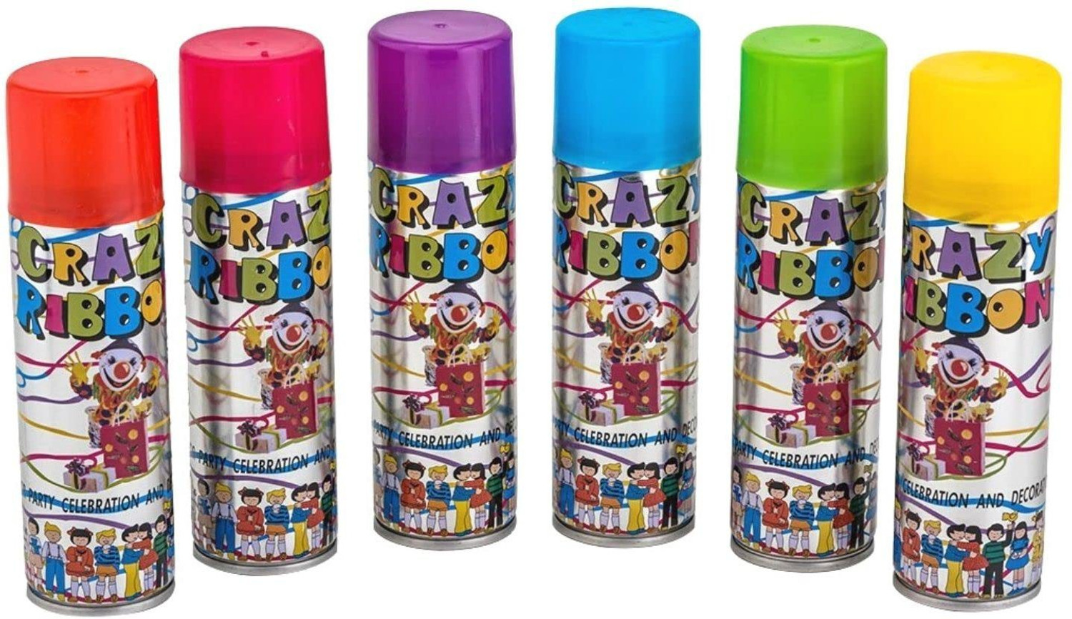 Image of Akshit Ribbon spray for birthday celebration set of 6 , spray Christmas tree Snow Spray