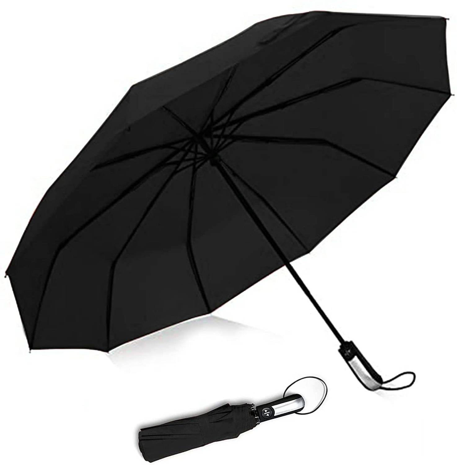 Cairoman Umberalla Large for RAIN Man,Women,Kids,Girls,Boys-3 Fold Auto Open and Close Umbrella