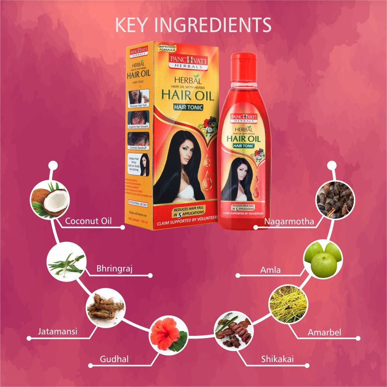 Image of panchvati Herbals Hair Tonic Oil For Hair Fall Control & Hair Growth, Nourishes Hair Roots Hair Oil