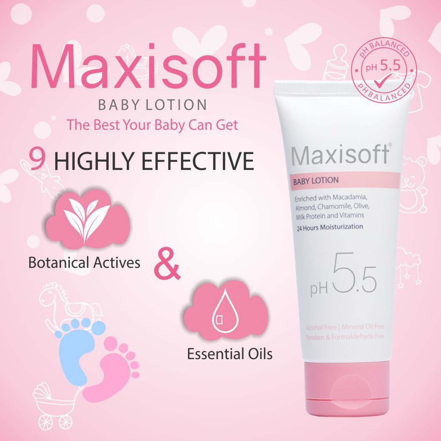 Image of Maxisoft Baby Lotion - 100 ml Pack of 3