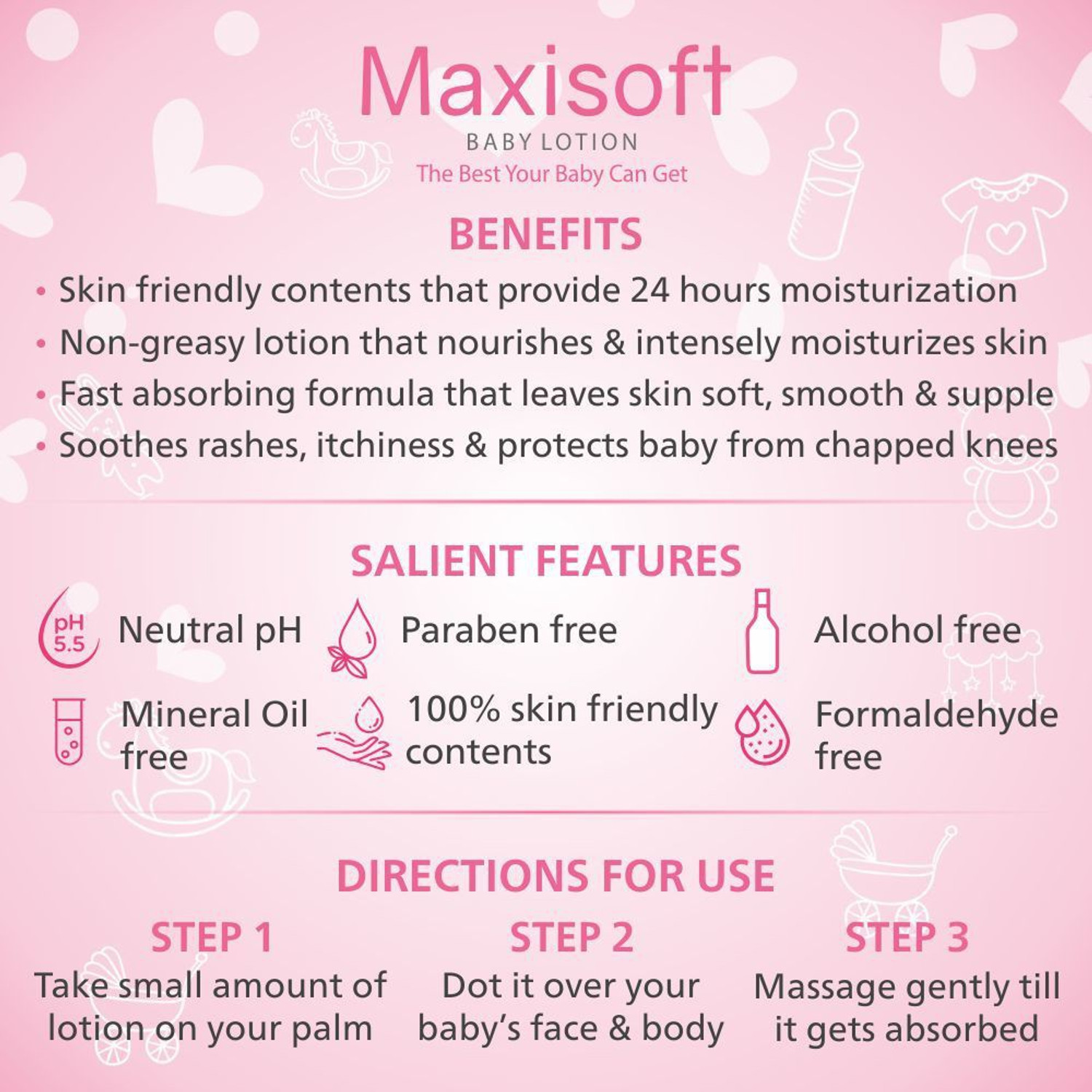 Image of Maxisoft Baby Lotion - 100 ml Pack of 3