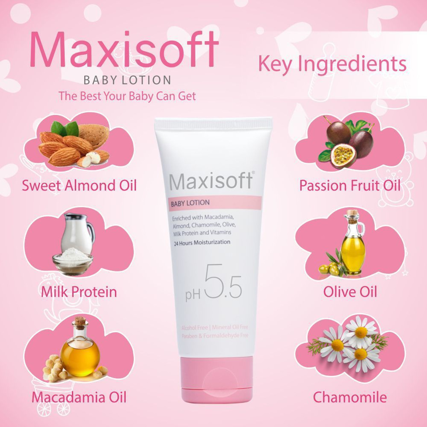 Image of Maxisoft Baby Lotion - 100 ml Pack of 3