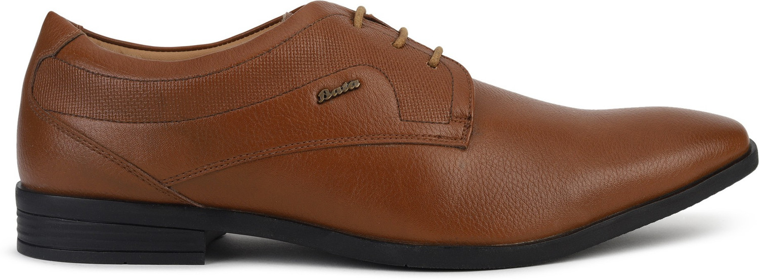 Image of Bata cedric milled lace up for men (tan , 12) Derby For Men