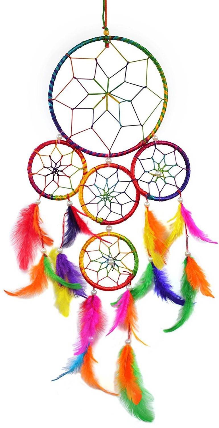 Atharv Enterprises 5 RING DREAM CATCHER Decorative Showpiece - 20 cm
