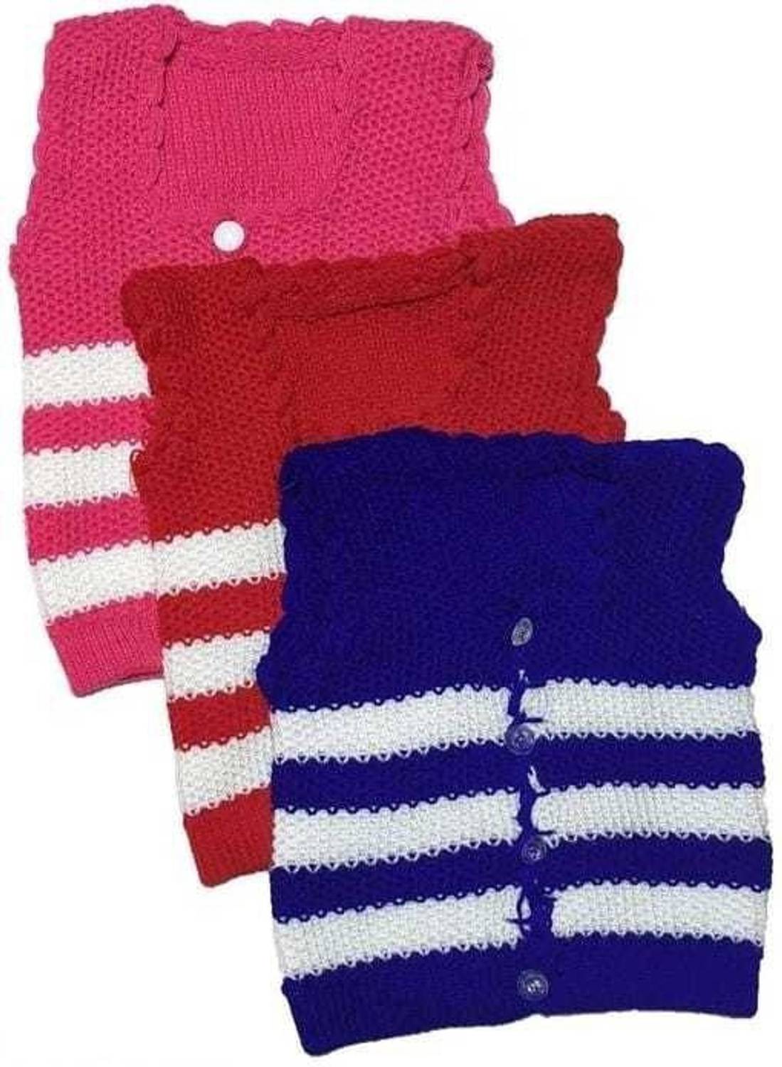 twotogether Striped Round Neck Casual Baby Boys & Baby Girls Multicolor Sweater