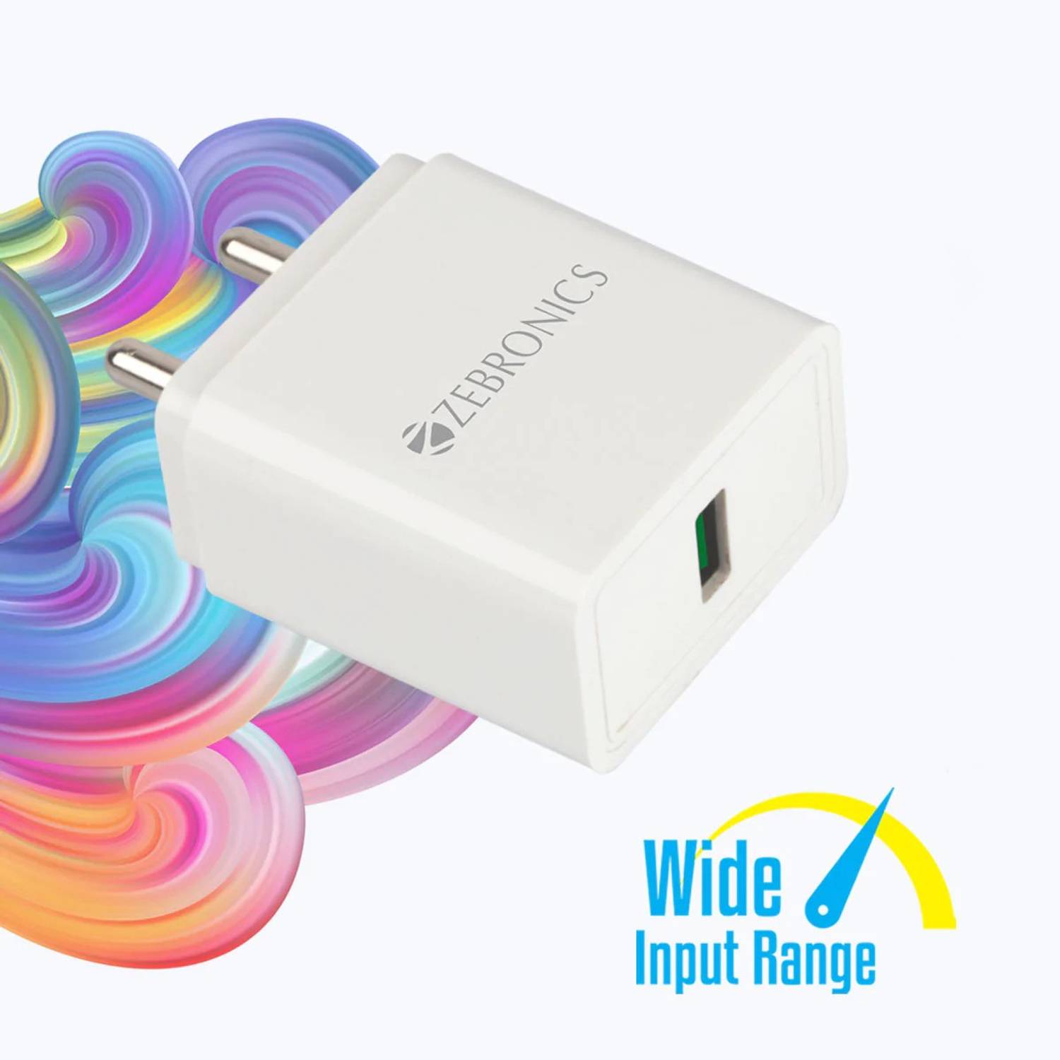 ZEBRONICS 5392122 W 3 A Wall Charger for Mobile with Detachable Cable