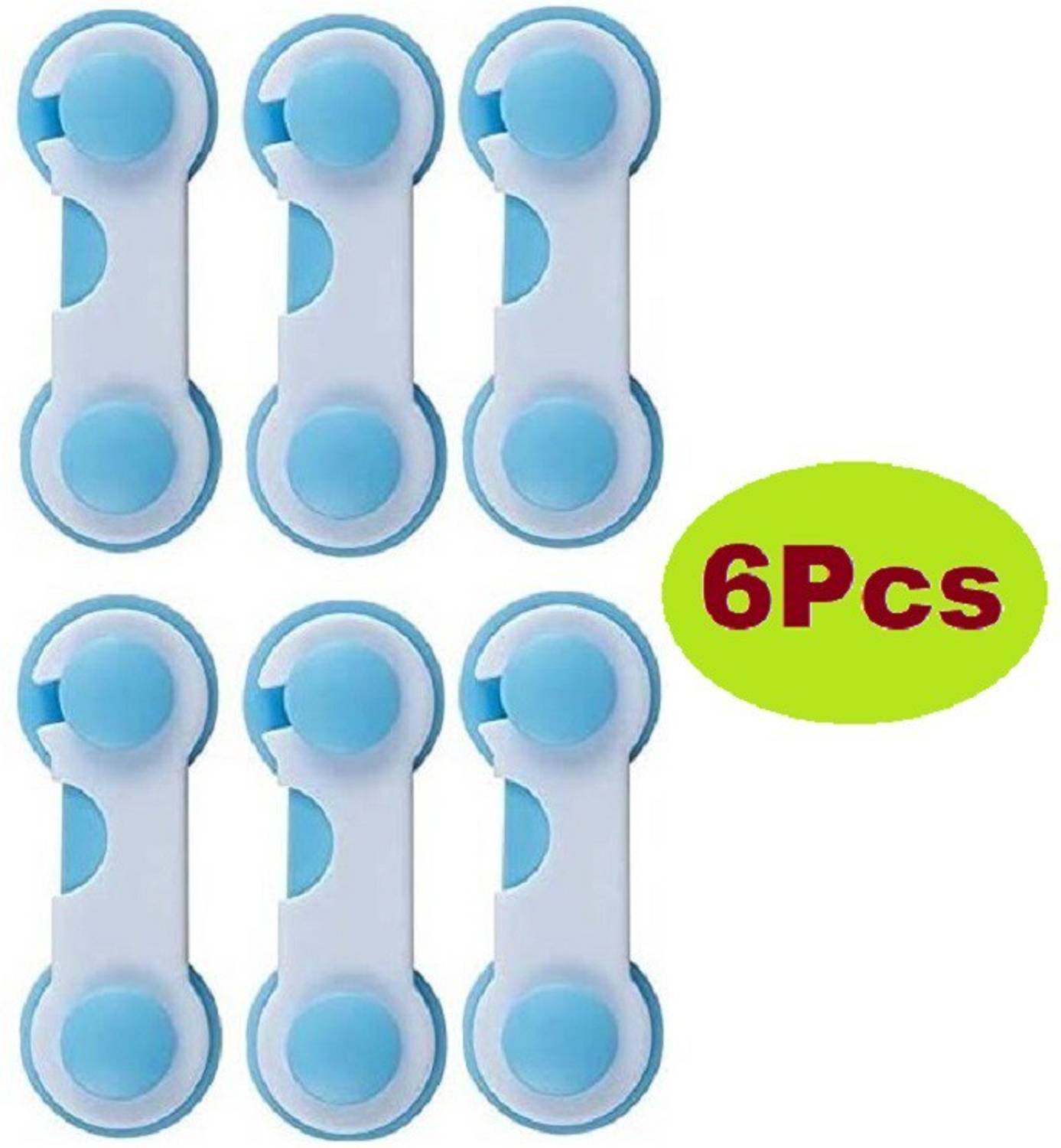 Bichwaliya Baby Safety Self Adhesive Cabinet Locks for Door, Drawers & Appliances (6 Pcs)