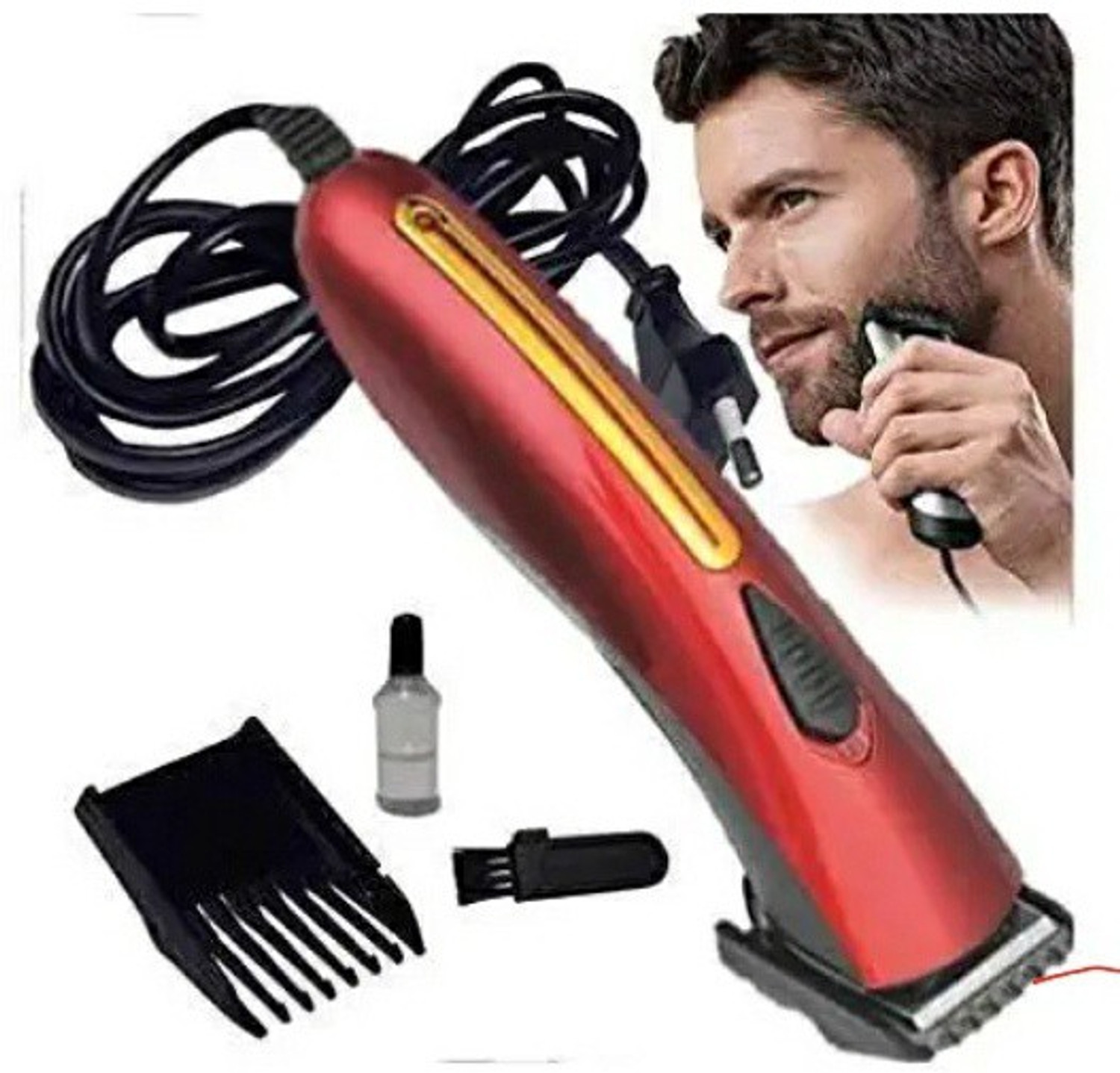 Image of vcre KM-201B (Non-Rechargeable) Direct Electric Power Trimmer 45 min Runtime 4 Length Settings