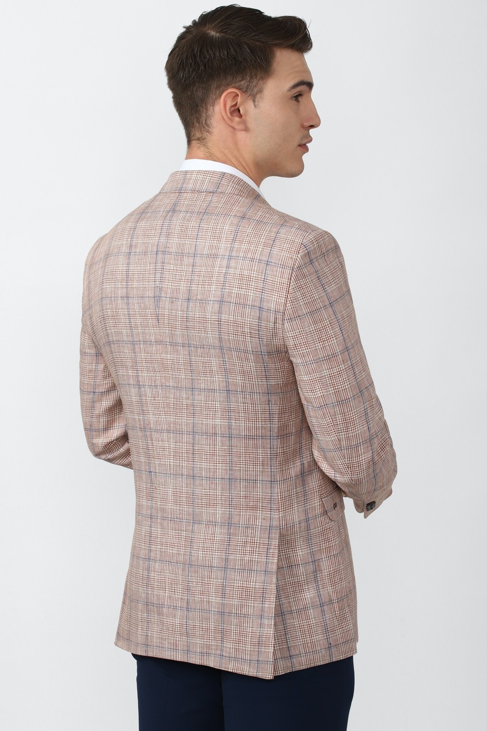 Image of PETER ENGLAND Checkered Single Breasted Formal Men Blazer