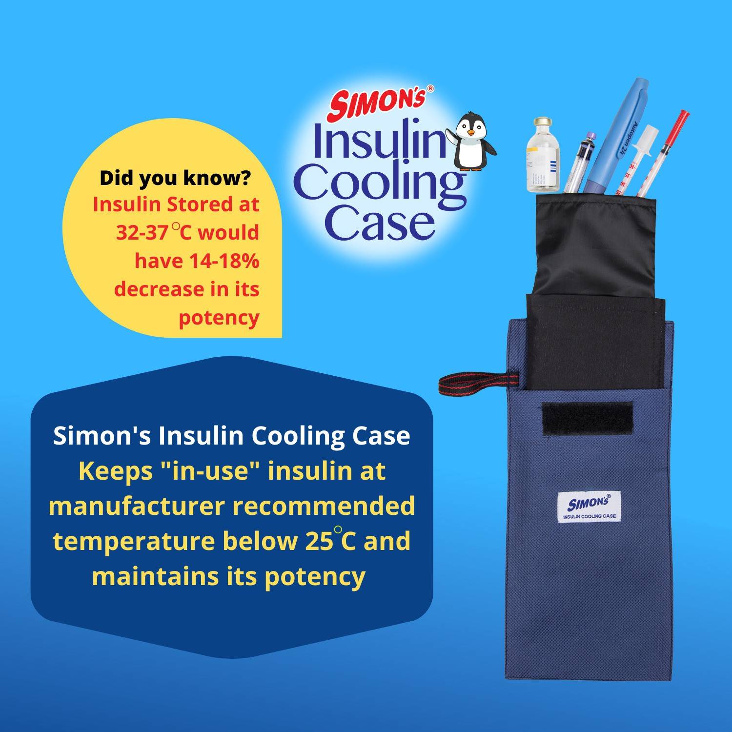 Simon's Keep Insulin Cool Pack Black - Image 4