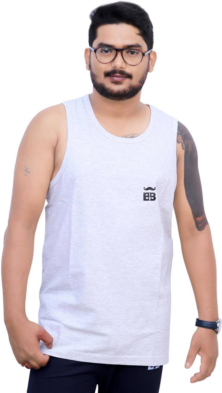 BLACK BROTHERS Solid Men Round Neck Grey T-Shirt