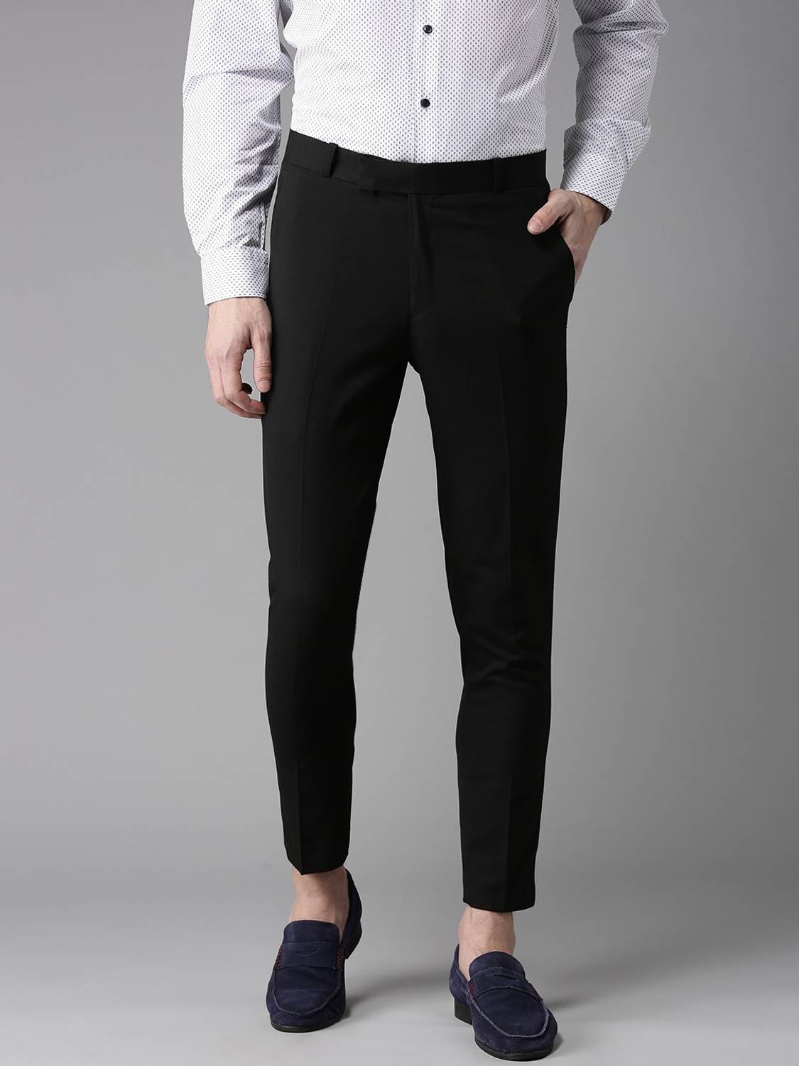 DENNISON Tapered Men Black Trousers - Image 1