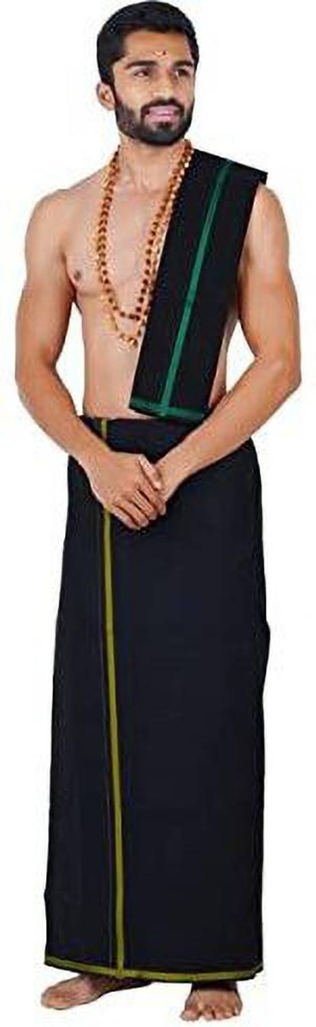 ayyappa swamy black dress Giri - Plain Black Shirt | Casual Shirt main image 1