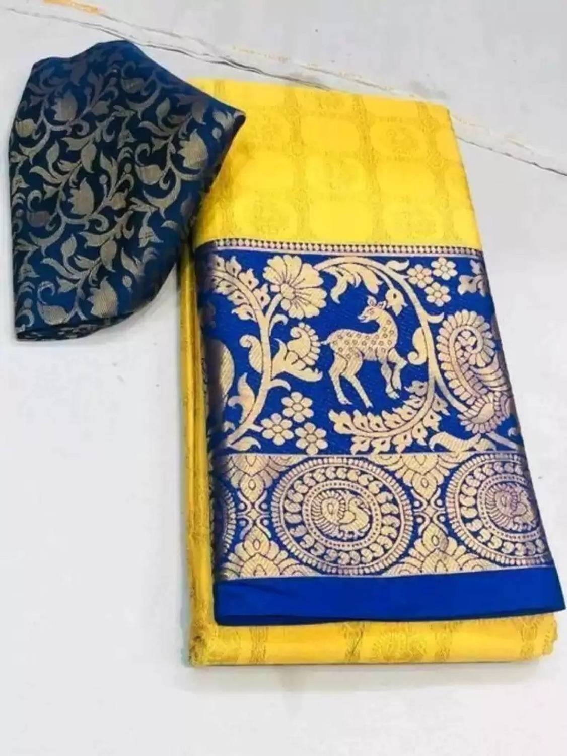 VRINDITA FASHION Woven Arani Pattu Art Silk, Cotton Silk Saree